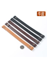 Cow leather hand handle carrying short bag with manual DIY bag accessories black screw nail style genuine leather 51 accessories