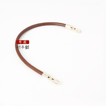 Original colorful 8mm coarse handmade round cow leather rope metal hanging buckle bag with lifting wrist carrying strap DIY bag accessories 51