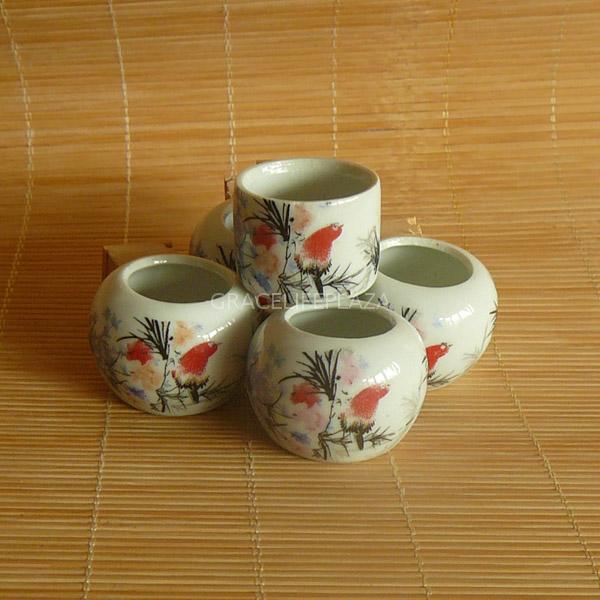 Hoa và chim 3-5 bộ lon thức ăn cho chim nhỏ / Cốc keo nhỏ cho ăn / cung cấp chim / phụ kiện lồng chim - Chim & Chăm sóc chim Supplies siêu thị lồng chim