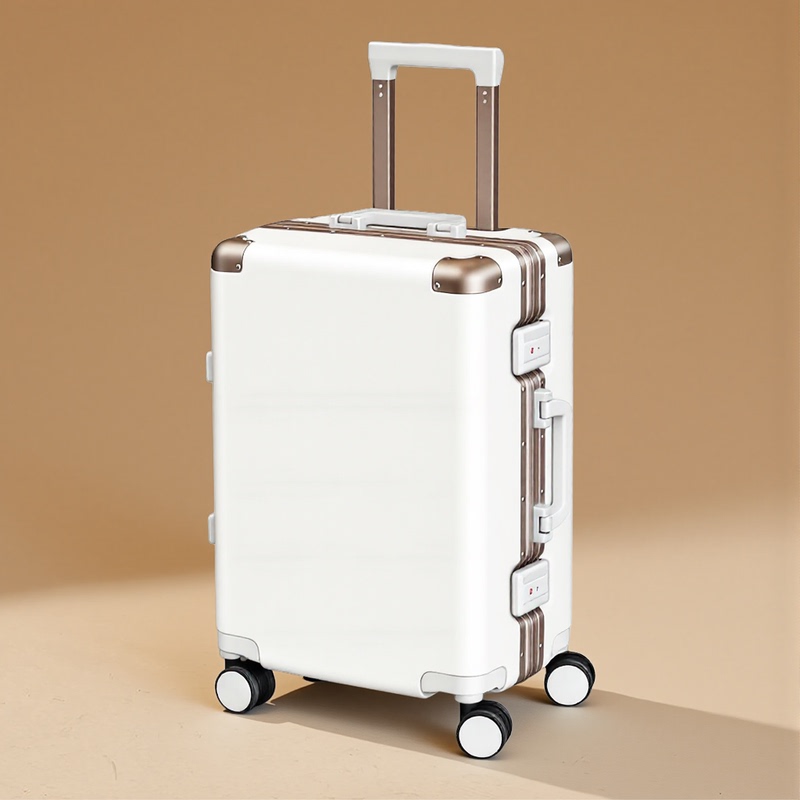 Multifunctional Mirror Aluminum Frame 20inch Carry-On Suitcase 24 Large Capacity Travel Luggage Trolley Case 26 Double Closed Interior 30