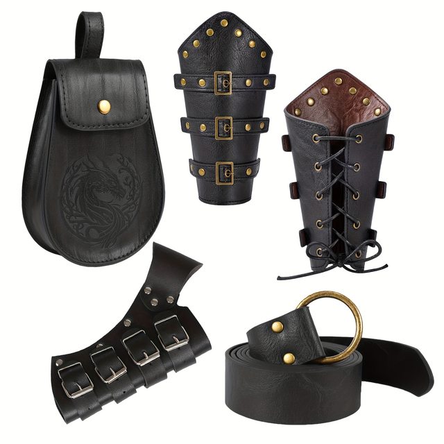 Cross-border medieval Viking style warrior retro outdoor fencing leather PU leather sword sheath wish Japanese buckle scabbard