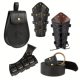 Cross-border medieval Viking style warrior retro outdoor fencing leather PU leather sword sheath wish Japanese buckle scabbard