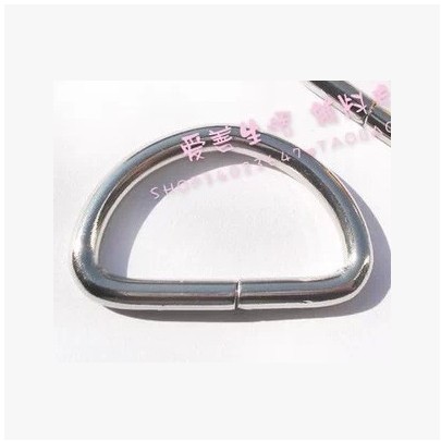 Bag accessories bag with buckle ring buckle bright white metal D buckle semi-circle ring connection buckle inner diameter 3 2CM