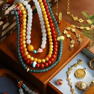 Fedra natural jewelry live broadcast color treasure emerald beeswax Hetian Yunan red turquoise agarwood