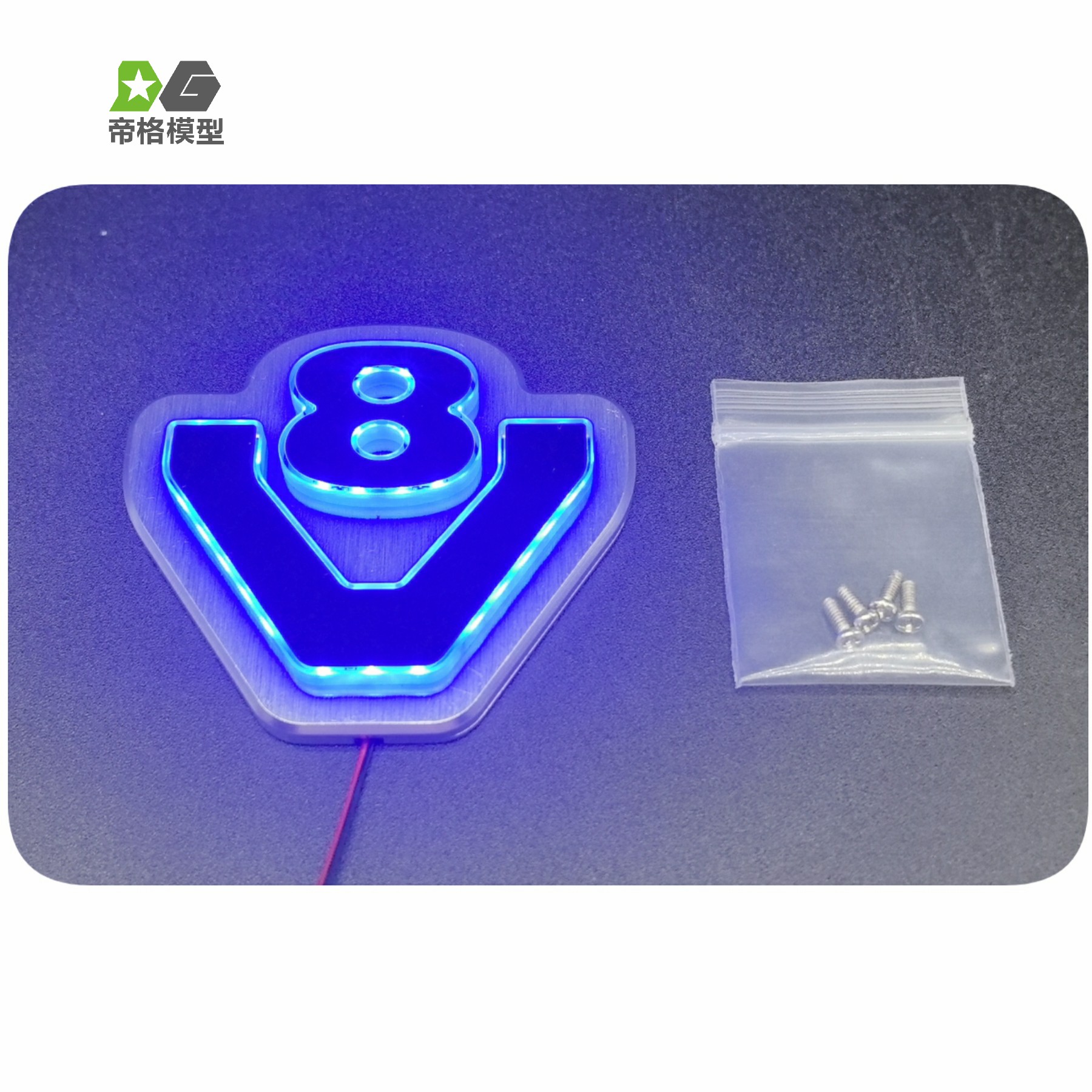 DGModel Traktor für Tamiya 1/14 V8 Auto Emblem 56371 770S für MAN Hintergrund Wand Licht Box – Detail 7