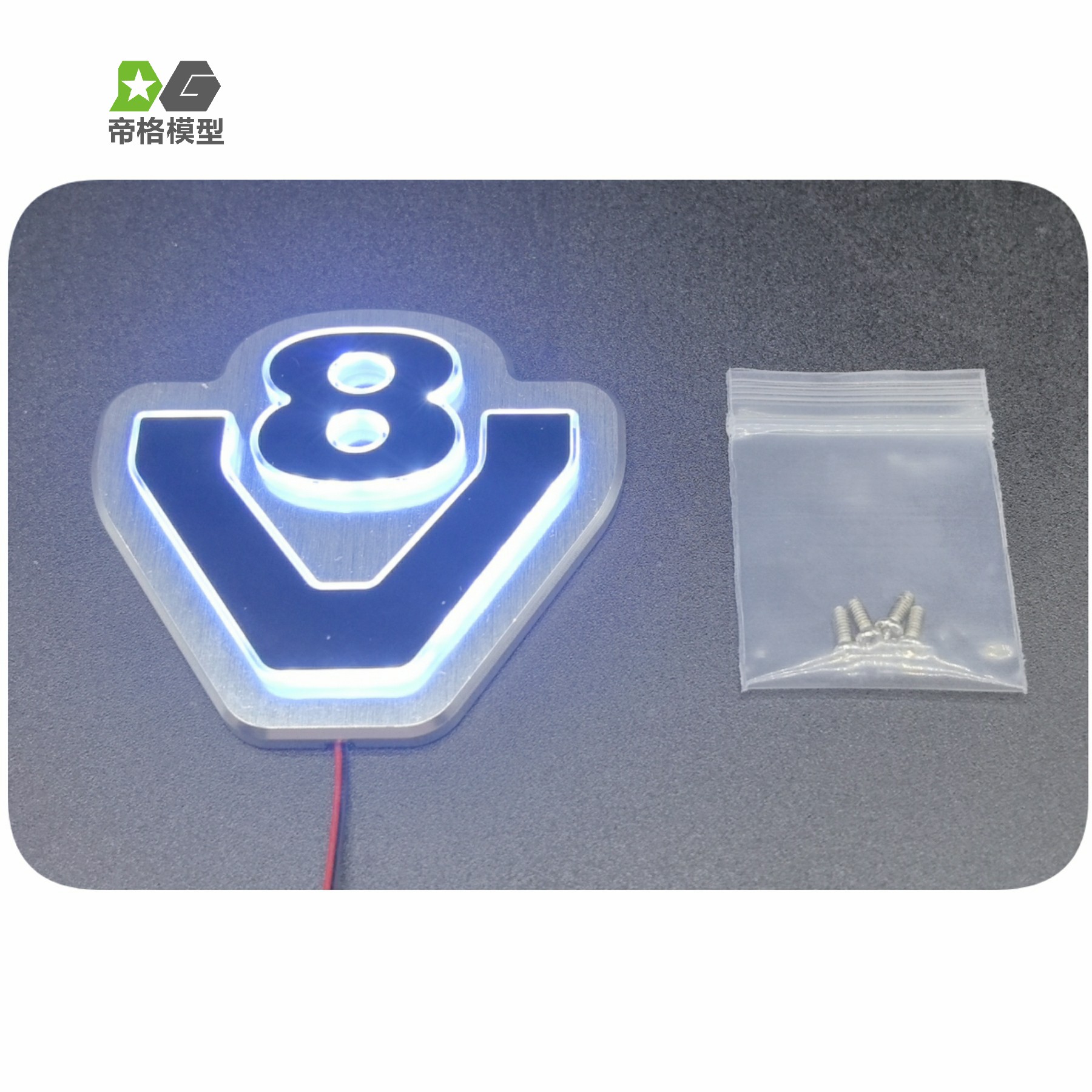 DGModel Traktor für Tamiya 1/14 V8 Auto Emblem 56371 770S für MAN Hintergrund Wand Licht Box – Detail 6