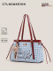 Ctlnokeging Dog Plaid Tote Bag for Women 2026 New Large Capacity Shoulder Bag for Class and Work Commute
