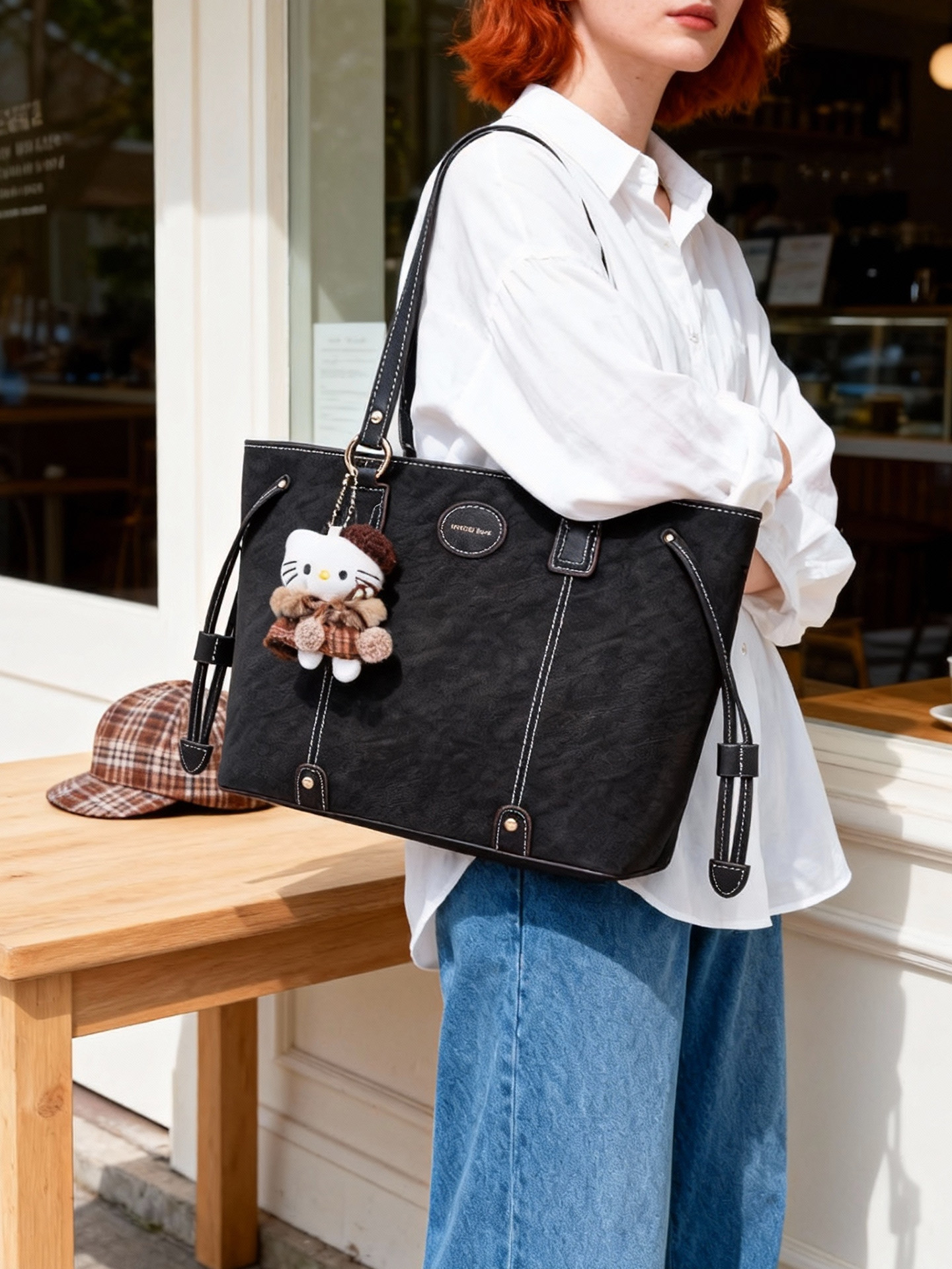 Ctlnokegin Muxue Rhine Tote Bag Women's Large Capacity Autumn and Winter Commuting Bag Handbag Large Shoulder Bag