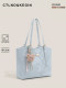 Ctlnokegin Mint Green Flowing Sand Pattern Tote Bag Women's New Large-Capacity Class Commuting Shoulder Bag Armpit Bag