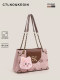 Ctlnokegin Light Retro Embroidered Tote Bag for Women, New Winter Style, Versatile and High-End Chain Underarm Shoulder Bag