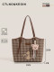 Ctlnokegin Cat Plaid Tote Bag Is Super Popular and Has a Large Capacity, 2026 New Model, Suitable for Class and Commuting, Single Shoulder Underarm Bag