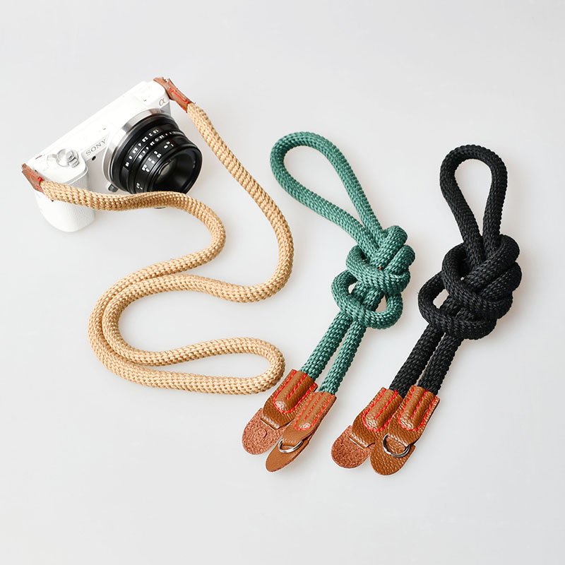 Pure cotton micro single harness camera round hole handmade hanging neck with shoulder strap camera belt-Taobao