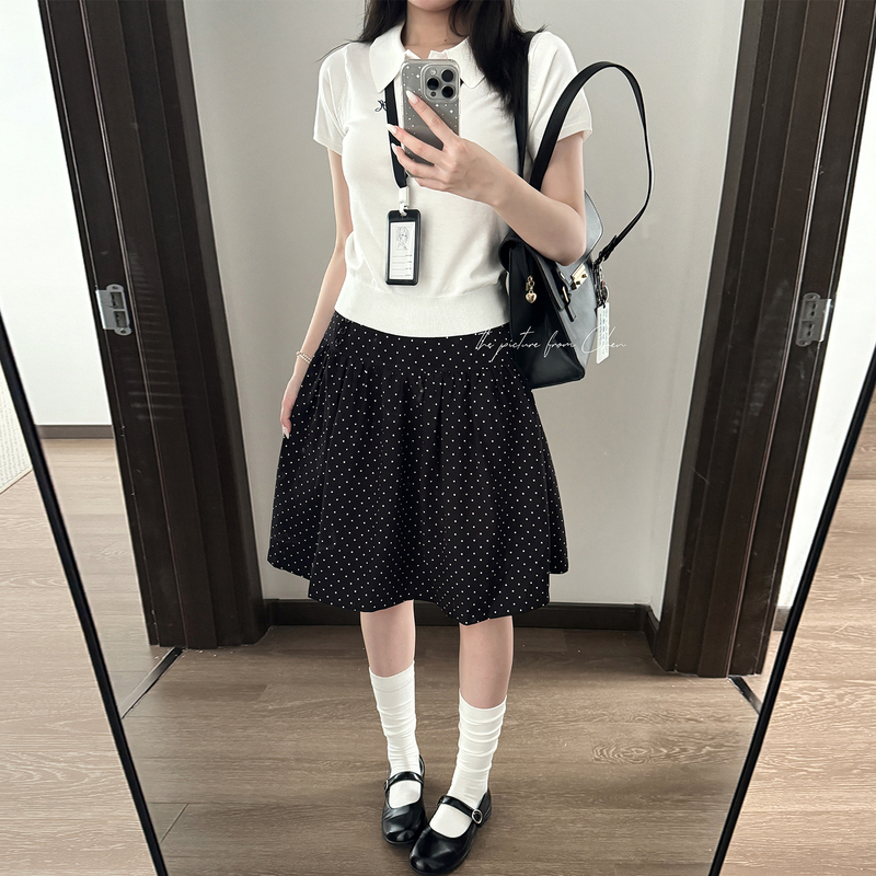 Huaqianzhu New Product: Knitted Short Sleeve Top, Japanese Academy Style Knitted Sweater, Jk Uniform Versatile Short Top