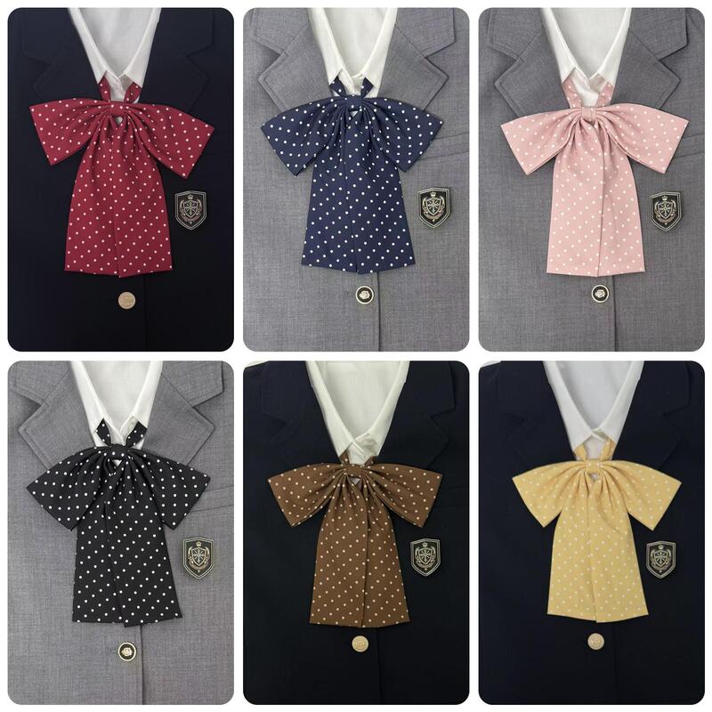 Floral Pig Jk Polka Dot Long Handle Bow Tie Jk Uniform Matching Bow Tie Multi-Color Jk Bow Tie Japanese Versatile Style