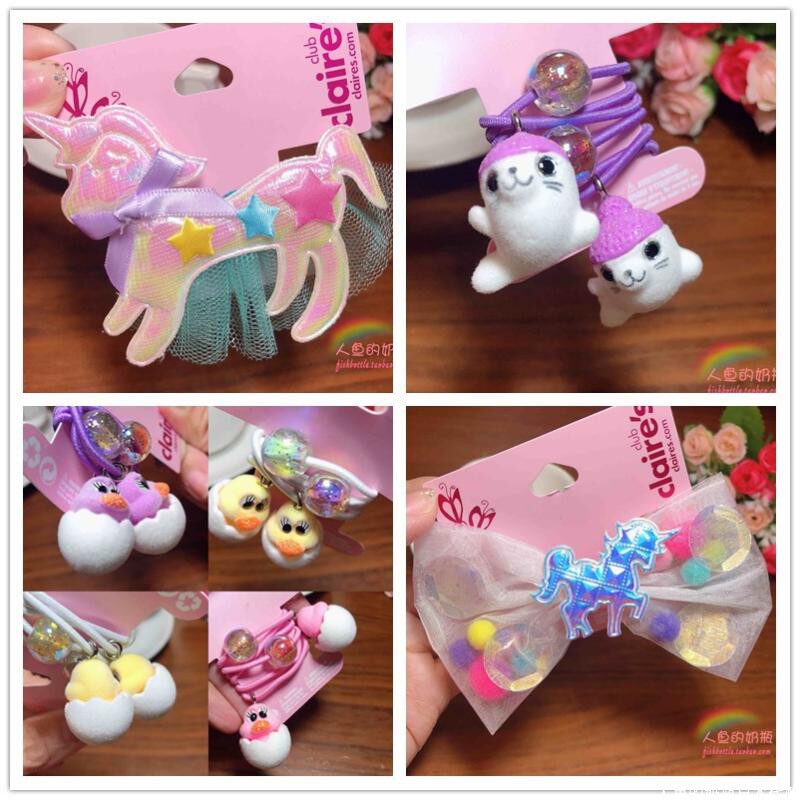 2 pieces in stock Claires dream fabric, Hair ring, hair ring, rubber band, clip