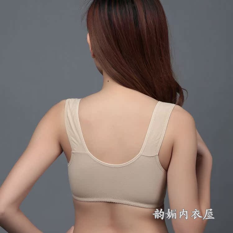 Trung và cũ tuổi khóa áo ngực mà không có vòng thép mùa xuân và mùa hè phần mỏng cotton kích thước lớn vest thể thao giản dị đồ lót mẹ áo ngực