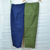 Outdoor old goods vintage retro loose blue green pants 7 80s true trendy pants performance suit