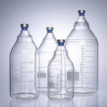 20mm high Peng silicon jaw headspace bottle Anaerobic bottle Culture bottle sealed reagent bottle 3 3 jaw glass bottle