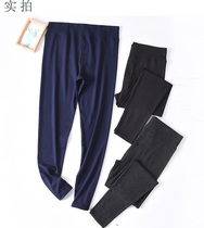 Mens German velvet solid color autumn pants plus fat plus size heating middle-aged warm pants bottoming pants double-sided brushed mens pants