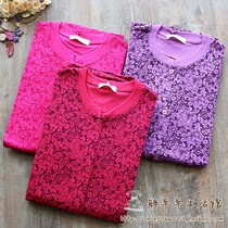 Two middle-aged womens cotton cardigan plus fat plus autumn coat Single fat mom warm cotton sweater