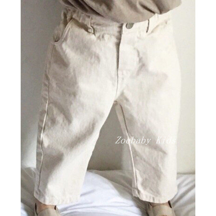 Zoebbay Korean children's clothing men's and women's baby retro small feet radish pants ins explosion