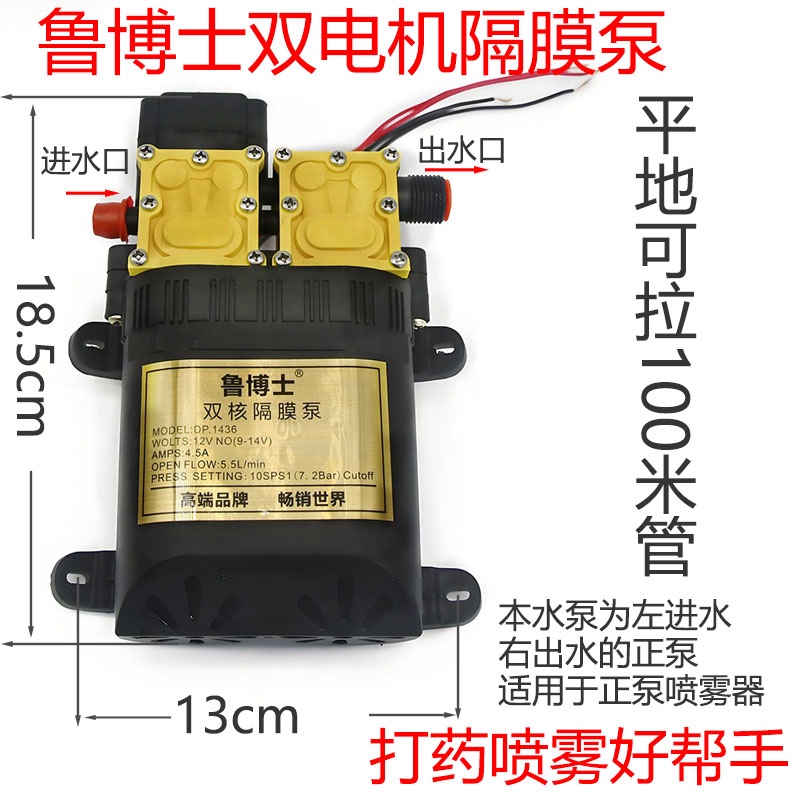 12V Dual Motor Pressure Pump 12V Sprayer for Spraying Pesticides, Washing Cars, Watering Gardens, Nurseries, and Spraying Chemicals with Dual Pressure Pumps 12V Dual Motor Pressure Pump 12V Sprayer for Spraying Pesticides, Washing Cars, Watering Gardens, Nurseries, and Spraying Chemicals with Dual Pressure Pumps