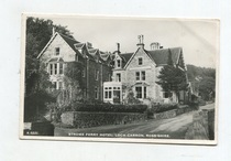 1950s and 1960s Britain actual mail black and white old postcards Carron Lakeside Hotel Queens Stamps
