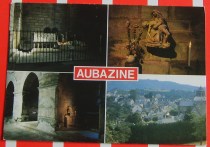 France Blank Old Postcard Aubazine City View Church Interior