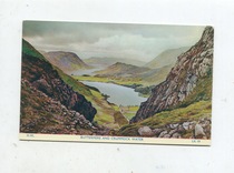  British blank old postcard picture Lake district buttermere and crummock water