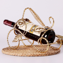 Nordic wrought iron red wine rack ornaments fashion theme restaurant wine cup holder creative personality wine cabinet wine bottle shelf