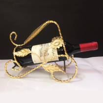 European wine cabinet Wine Bottle Rack restaurant bar front desk decoration iron wine rack creative retro red wine rack ornaments