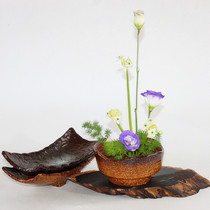 Send Jianshan ceramic flower pot creative flower vase Japanese flower arrangement basin Home decoration send flower arrangement tutorial