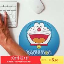 Doraemon cute round mouse pad Girl heart thickened lock edge desk non-slip game home wrist pad