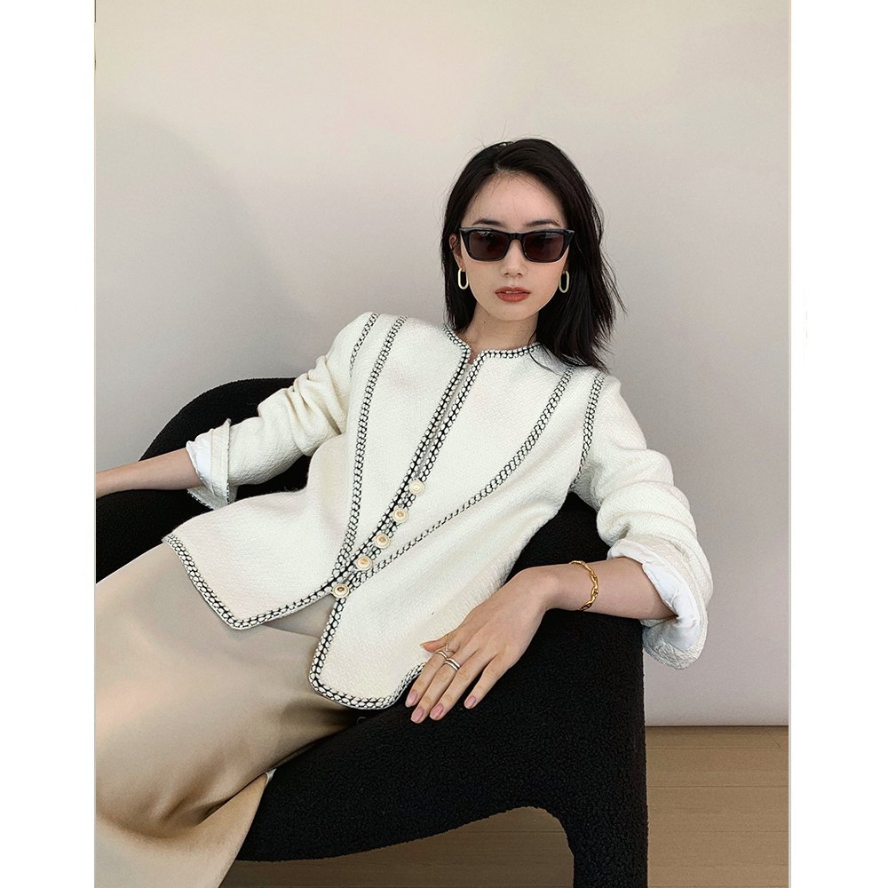 RAREST INDEPENDENT DESIGN TEMPERAMENT JEDI Medieval Parmesan Delicately Perfuminate Delicately Perfumted Webbing small fragrant jacket