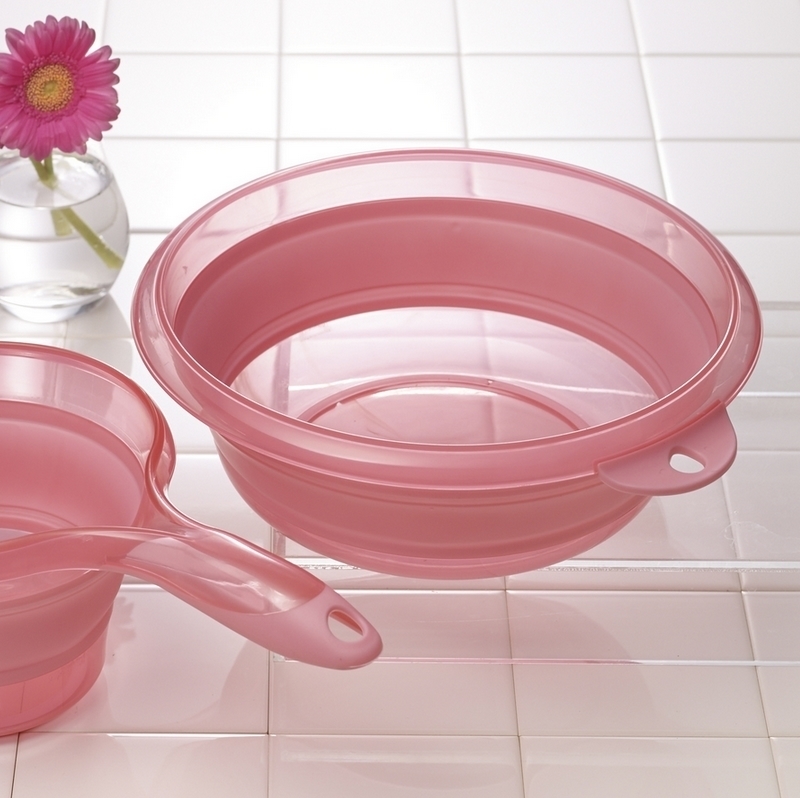 Imported from Japan can fold silicone washbasin small water basin laundry basin washing basin baby wash ass basin