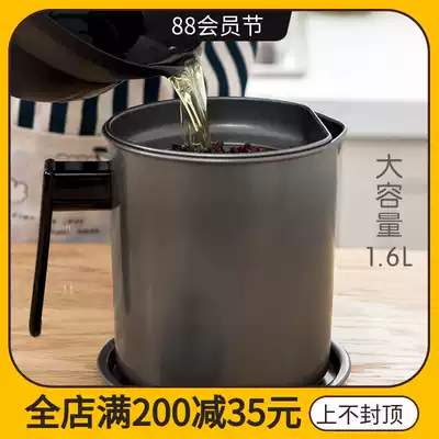 Japanese household oil jug Large capacity oil storage cup Stainless steel filter Oil storage jug oil bottle Kitchen oil drain tank 1 5L