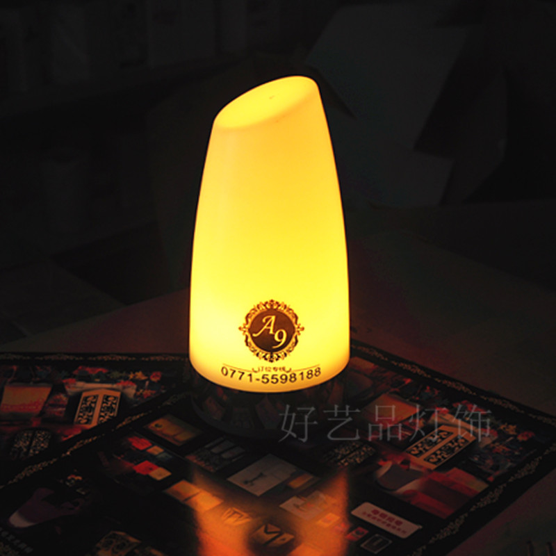 Cantonese Direct Sales LED Charging Bar Table Light Creative Round Pitched Seven Colorful Luminous Decoration Little Nightlight