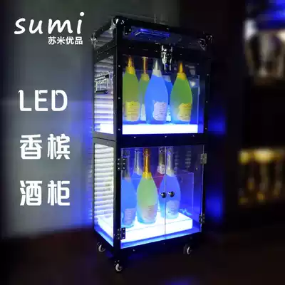 l bar freezer-style champagne cabinet bar KTV special glowing champagne display stand led glowing wine rack