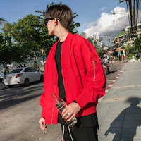 Ins siêu lửa lỏng áo khoác ulzzang Hàn Quốc đẹp trai xu hướng hip hop đồng phục bóng chày Harajuku bf gió man áo khoác áo khoác thể thao