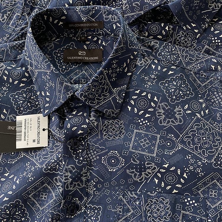 Italian-Style Vintage Paisley Pure Cotton Slim-Fit Casual Slightly Loose Os Short-Sleeve Shirt for Men Italian-Style Vintage Paisley Pure Cotton Slim-Fit Casual Slightly Loose Os Short-Sleeve Shirt for Men
