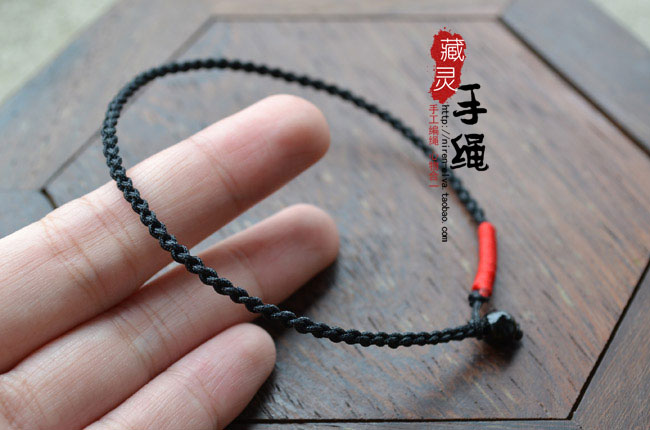 [Tà ác thuần khiết. Cứu trợ thiên tai. Tập hợp] ban đầu vòng tay dây thừng vòng tay đỏ dệt tay màu đen nam nữ đỏ - Vòng chân lắc chân vàng tây