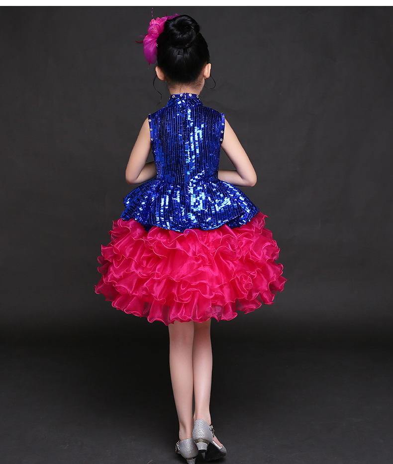 Trẻ em chủ nhà mẫu váy catwalk trình diễn trang phục cô gái công chúa váy trailing tutu trang phục piano - Váy trẻ em quần áo trẻ sơ sinh