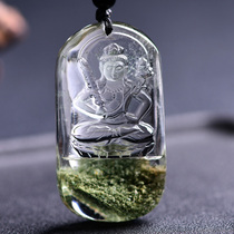 Natural Green Ghost Cornucopia Natal Buddha Pendant Crystal Empty Bodhisattva Pendant Zodiac Tiger Cow Patron God