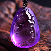  2021 Year of the Ox spirit mouse give Rui pendant blessing mouse send Xiangji Amethyst year of Life pendant mouse pendant jewelry