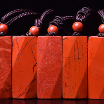Gift Red Bamboo Stone pendant inspired stone monument amulet shadow stone jewelry men and women pendant necklace bitter Mole pendant