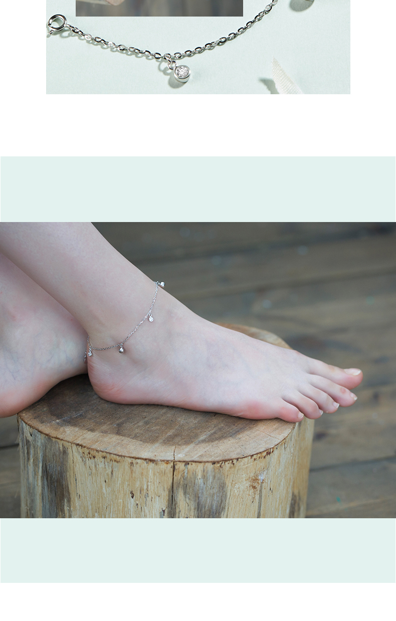 Bracelet de cheville Femme en Argenterie - Ref 3104873 Image 13