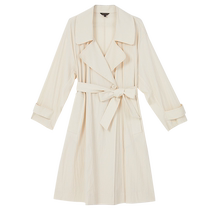 YINER 2024 new autumn style breathable textured long silhouette coat