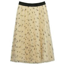 (Co-branded by Hepburn Cat) YINER special selection of womens summer printed over-the-knee skirt