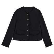 YINER specializes in 2024 new winter style small fragrant short fur edge wool blend double-sided woolen jacket