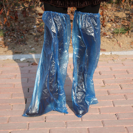 Thickening and long - running shoe - cover long - line knee drifting motorcycle rainwater